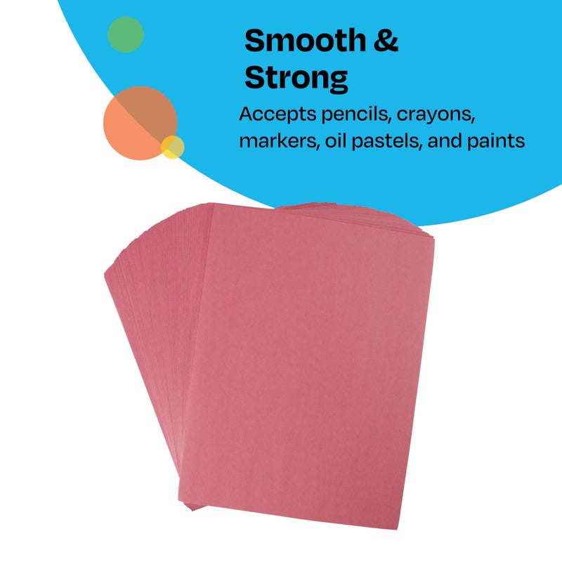 Childcraft Construction Paper, 9 x 12 Inches, Red, 500 Sheets - Image 4